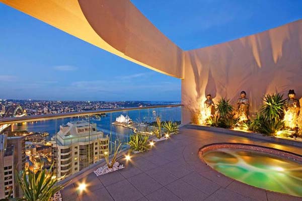 супер луксозен апартамент в Сидни - луксозна тераса на покрива